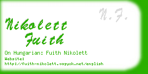 nikolett fuith business card